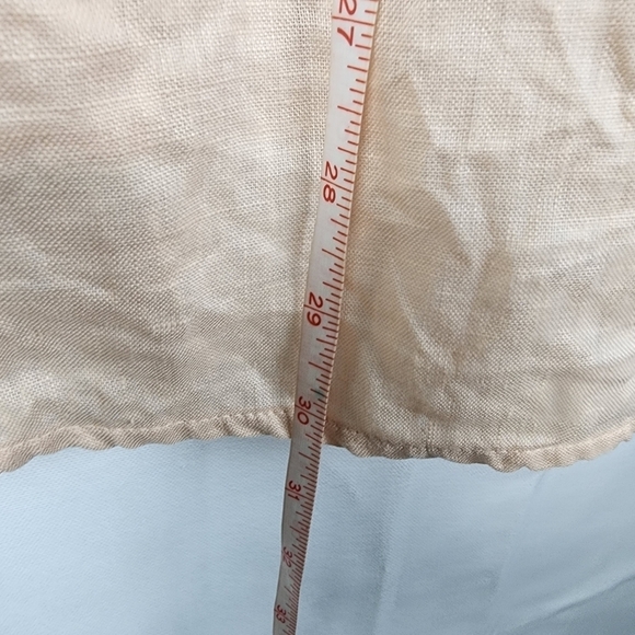 J.Jill Love Linen Womens Blouse Peach Pleated Pullover Tunic Top SIZE Large - Picture 6 of 6